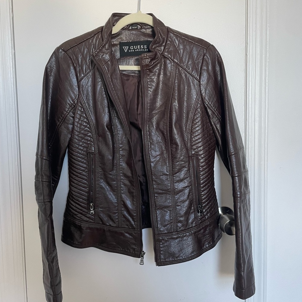 Vintage Guess Brown Leather Jacket